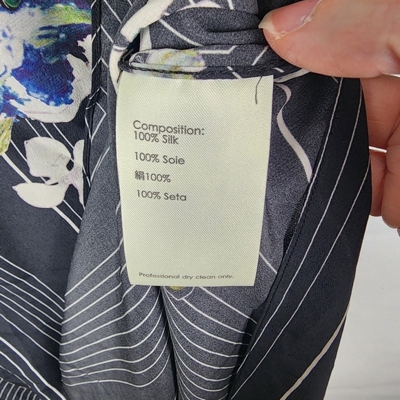 3.1 Phillip Lim Silk Floral Aloha Blouse Slit Side Size 4 - Picture 3 of 7